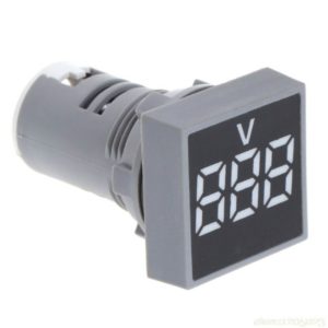 AD101-22VMS Mini AC 50-500V Voltmeter Square Panel LED Digital Voltage Meter Indicator(White) (OEM)