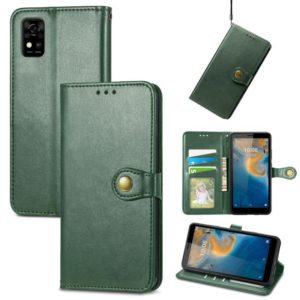 For ZTE Blade A31 Solid Color Leather Buckle Phone Case(Green) (OEM)