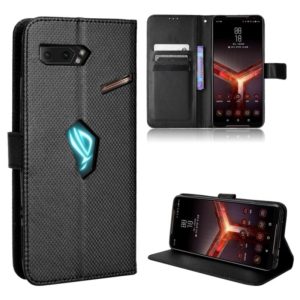 For Asus ROG Phone II ZS660KL Diamond Texture Leather Phone Case(Black) (OEM)