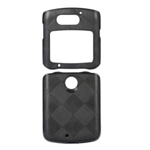 For Motorola Moto Razr 5G Weave Plaid PU Phone Case(Black) (OEM)