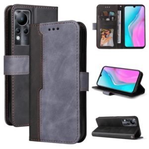 For Infinix Note 11 Stitching-Color Horizontal Flip Leather Case(Grey) (OEM)