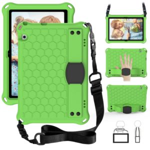 For Huawei Media M5 Lite 8.4/M6 8.4 Honeycomb Design EVA + PC Material Four Corner Anti Falling Flat Protective Shell With Strap(Green+Black) (OEM)