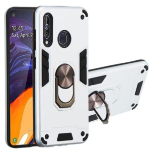 For Samsung Galaxy A60 & M40 2 in 1 Armour Series PC + TPU Protective Case with Ring Holder(Silver) (OEM)