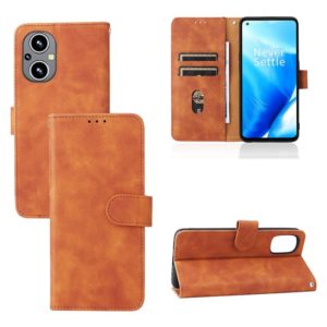 For OnePlus Nord N20 5G Skin Feel Magnetic Buckle Leather Phone Case(Brown) (OEM)