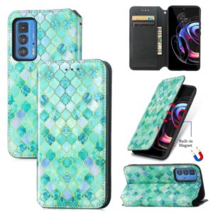For Motorola Edge 20 Pro Colorful Magnetic Horizontal Flip PU Leather Case with Holder & Card Slot & Wallet(Emerald) (OEM)