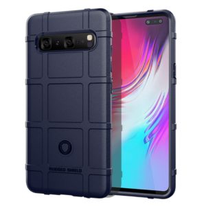 Shockproof Rugged Shield Full Coverage Protective Silicone Case for Galaxy S10 5G(Blue) (OEM)