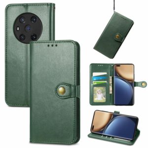For Honor Magic3 Solid Color Leather Buckle Phone Case(Green) (OEM)