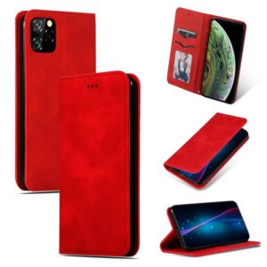 For iPhone 11 Pro Retro Skin Feel Business Magnetic Horizontal Flip Leather Case(Red) (OEM)