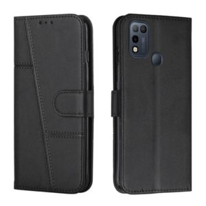 For Infinix Hot 10 Play / Smart 5 2021 Stitching Calf Texture Buckle Leather Phone Case(Black) (OEM)