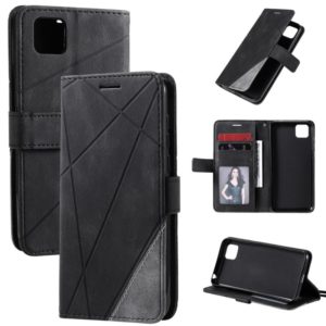 For Huawei Y5p / Honor 9s Skin Feel Splicing Horizontal Flip Leather Case with Holder & Card Slots & Wallet & Photo Frame(Black) (OEM)
