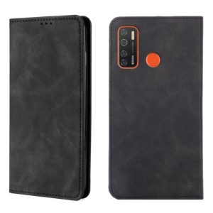 For Tecno Camon 15 CD7 / Camon 15 Air / Spark 5 / Spark 5 Pro KD7 K Skin Feel Magnetic Horizontal Flip Leather Case with Holder & Card Slots(Black) (OEM)