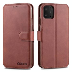 For iPhone 11 Pro AZNS Calf Texture Magnetic Horizontal Flip PU Leather Case with Holder & Card Slots & Photo Frame(Brown) (AZNS) (OEM)