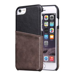 For iPhone 6 Plus & 6s Plus Genuine Cowhide Leather Color Matching Back Cover Case with Card Slot(Taupe) (OEM)