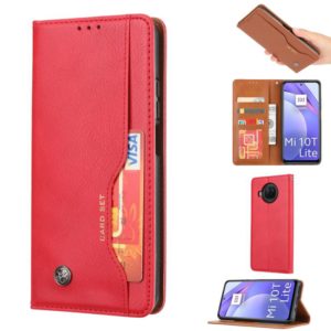For Xiaomi Mi 10T Lite Knead Skin Texture Horizontal Flip Leather Case with Photo Frame & Holder & Card Slots & Wallet(Red) (OEM)