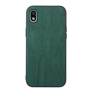For Sony Xperia Ace III Wood Texture PU Phone Case(Green) (OEM)