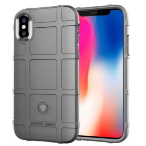 For iPhone X Full Coverage Shockproof TPU Case(Grey) (OEM)