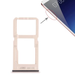 For Vivo X20 Plus SIM Card Tray + SIM Card Tray / Micro SD Card Tray (Gold) (OEM)