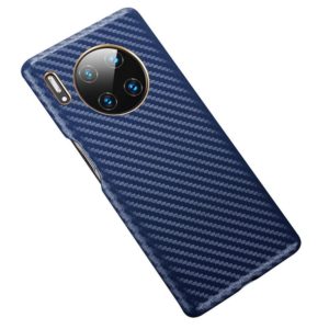 For Huawei Mate 30 Pro Carbon Fiber Leather Texture Kevlar Anti-fall Phone Protective Case(Blue) (OEM)