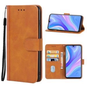 For Huawei Enjoy 10s Leather Phone Case(Brown) (OEM)