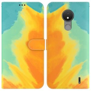 For Nokia C21 Watercolor Pattern Horizontal Flip Leather Phone Case(Autumn Leaf Color) (OEM)