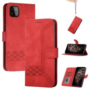 For Huawei nova 8 SE Cubic Skin Feel Flip Leather Phone Case(Red) (OEM)