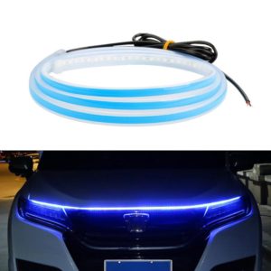 Car LED Streamer Decorative Hood Atmosphere Lights, Style: Monochrome Blue Light(1.5m) (OEM)