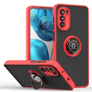 For Motorola Moto G52 Q Shadow 1 Series TPU + PC Phone Case with Ring Holder(Red) (OEM)