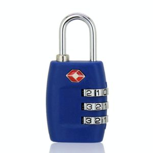 Customs Luggage Lock Overseas Travel Luggage Zipper Lock Plastic TSA Code Lock(Dark Blue) (OEM)