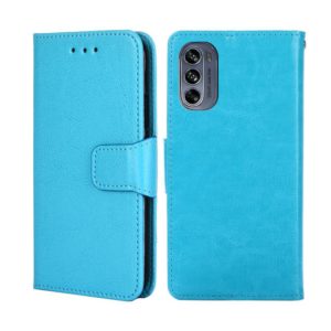 For Motorola Moto G62 5G Crystal Texture Leather Phone Case(Light Blue) (OEM)