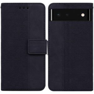 For Google Pixel 6 Geometric Embossed Leather Phone Case(Black) (OEM)