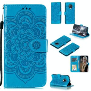 For Xiaomi Redmi K30 Pro Mandala Embossing Pattern Horizontal Flip PU Leather Case with Holder & Card Slots & Walle & Lanyard(Blue) (OEM)