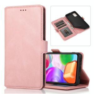 For Samsung Galaxy A41 Retro Magnetic Closing Clasp Horizontal Flip Leather Case with Holder & Card Slots & Photo Frame & Wallet(Rose Gold) (OEM)