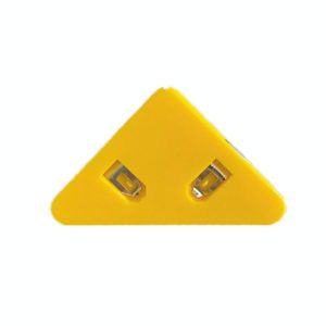 14 PCS Student Test Paper Storage Triangle Book Edge Clip(Solid yellow / triplayer) (OEM)