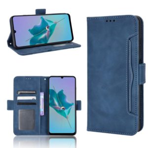 For ZTE Blade A72 Skin Feel Calf Pattern Leather Phone Case(Blue) (OEM)