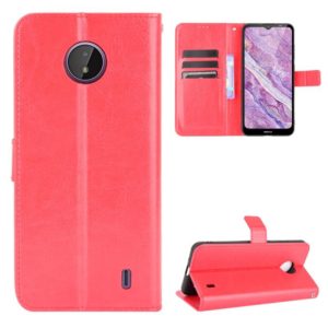 For Nokia C10 / C20 Crazy Horse Texture Horizontal Flip Leather Case with Holder & Card Slots & Lanyard(Red) (OEM)