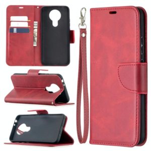 For Nokia 3.4 Retro Lambskin Texture Pure Color Horizontal Flip PU Leather Case with Holder & Card Slots & Wallet & Lanyard(Red) (OEM)