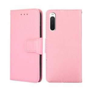 For Sony Xperia 10 IV Crystal Texture Leather Phone Case(Pink) (OEM)