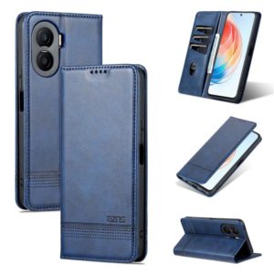 For Honor X40i AZNS Magnetic Calf Texture Flip Leather Phone Case(Dark Blue) (AZNS) (OEM)