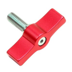 10PCS T-shaped Screw Multi-directional Adjustment Hand Screw Aluminum Alloy Handle Screw, Specification:M6(Red) (OEM)
