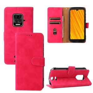 For Doogee S59 / S59 Pro Solid Color Skin Feel Magnetic Buckle Horizontal Flip Calf Texture PU Leather Case with Holder & Card Slots & Wallet(Rose Red) (OEM)