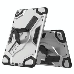 For iPad mini 4 Escort Series TPU + PC Shockproof Protective Case with Holder(Silver) (OEM)