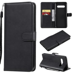 For LG V60 Solid Color Horizontal Flip Protective Leather Case with Holder & Card Slots & Wallet & Lanyard(Black) (OEM)
