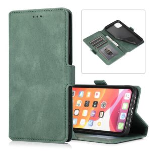 For iPhone 11 Retro Magnetic Closing Clasp Horizontal Flip Leather Case with Holder & Card Slots & Photo Frame & Wallet(Green) (OEM)