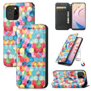 For Oukitel C21 Pro Colorful Magnetic Horizontal Flip PU Leather Case with Holder & Card Slot & Wallet(Magic Space) (OEM)