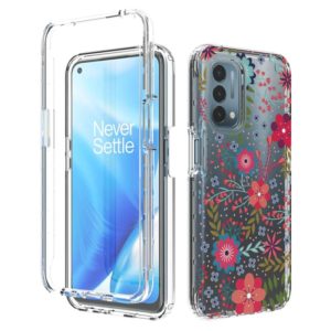 For OnePlus Nord N200 5G 2 in 1 High Transparent Painted Shockproof PC + TPU Protective Case(Small Floral) (OEM)