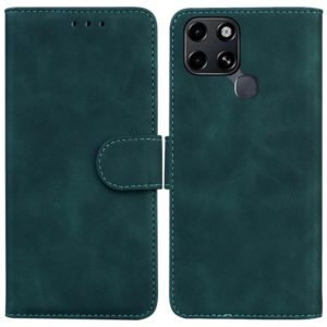 For Infinix Smart 6 Skin Feel Pure Color Flip Leather Phone Case(Green) (OEM)