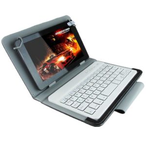 Universal Bluetooth Keyboard with Leather Tablet Case & Holder for Ainol / PiPO / Ramos 9.7 inch / 10.1 inch Tablet PC(Black) (OEM)
