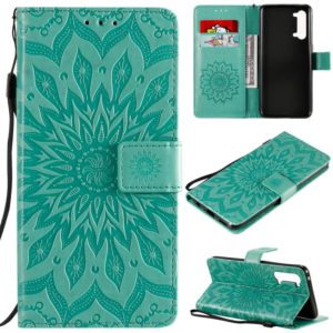 For OPPO Find X2 Lite / Reno3 5G Sun Embossing Pattern Horizontal Flip Leather Case with Card Slot & Holder & Wallet & Lanyard(Green) (OEM)