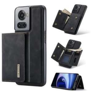 For OnePlus Ace/10R DG.MING M1 Series 3-Fold Multi Card Wallet + Magnetic Phone Case(Black) (DG.MING) (OEM)
