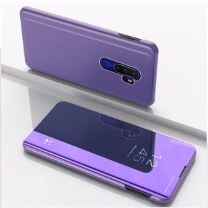 For OPPO A9 2020 / A5 2020 Plated Mirror Horizontal Flip Leather with Stand Mobile Phone Holster(Purple Blue) (OEM)